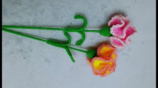 كروشية: طريقة سهلة لعمل زهرة القرنفل الجميلة   Carnation flower Crochet