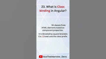 What is Class binding in Angular? 🤔 Angular Interview Q&A #angular #shorts #interview