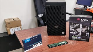 شاهد كيف تتم ترقية كمبيوتر مكتبي DELL ll إضافة RAM و SSD و VGA CARD سرعة جنونية
