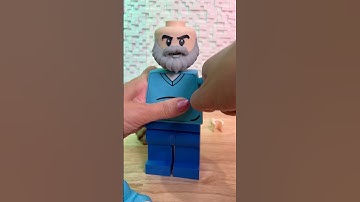 3d printed Minecraft Black Jack Steve Lego Brick #3dprinting #bambulab #minecraft #lego #jackblack