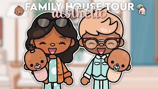 🏡 AESTHETIC BIG family house tour | VOICED toca life world roleplay