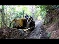 Vintage Bristol-25 Bulldozer Clearing Steep Forest Roads..