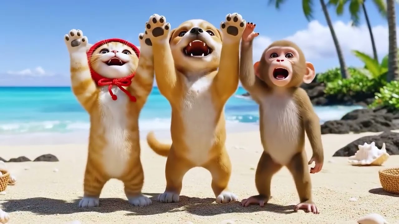 Makes Tiger Hat For Kittens At Home  and Mama Cat Trims Fur on the Farm