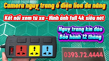 Camera nguỵ trang ổ điện lioa 3 lỗ đa năng mẫu mới nhất 2025, nguỵ trang kín đáo, hình ảnh full 4k.