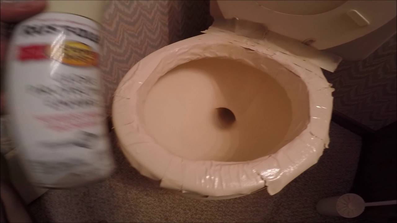 how to paint toilet bowl