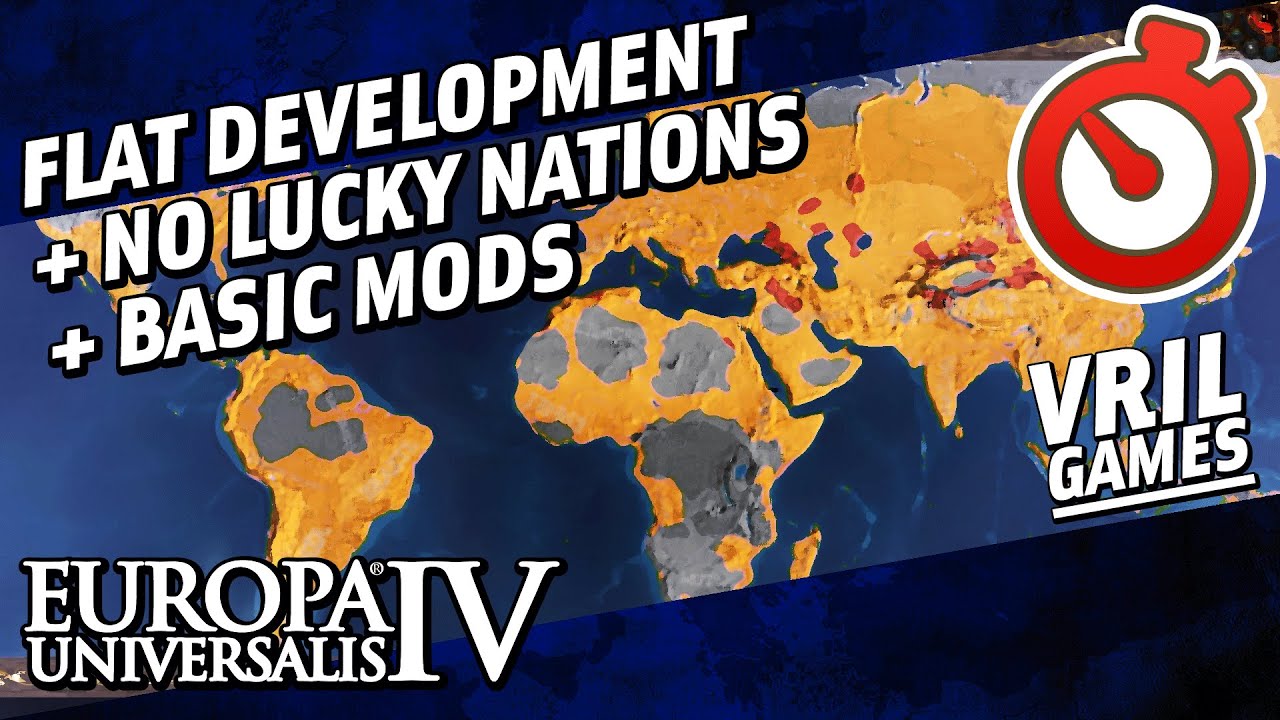 Europa Universalis 4 | Flat Development + No Lucky Nations + Basic Mods Timelapse