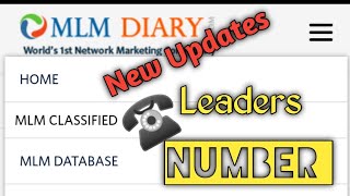 Information New Update MLM Dairy 2023🥳 ! MLM Diary Se Number Kaise Nikale !! MLM Diary Leaders Phone Number☎️!! News