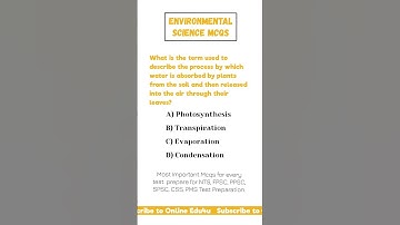 Environmental science msgs, solved Environmental Science MCQs #shorts #viral #ytshorts #mcqs #gk