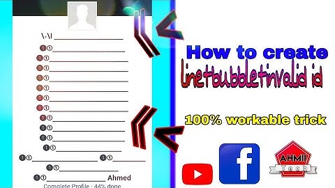 How to create Line+bubble+invalid facebook account without proof ||AHMII TECH||