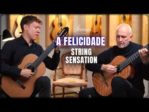 String Sensation Guitar Duo play "A Felicidade" by Jobim on Mazza and Turkowiak Guitars