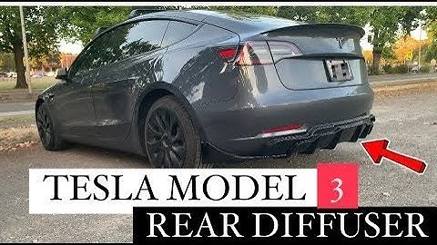 2017-Up Tesla Model 3 Rear Bumper Diffuser Installation EOS ft. @adriangventura