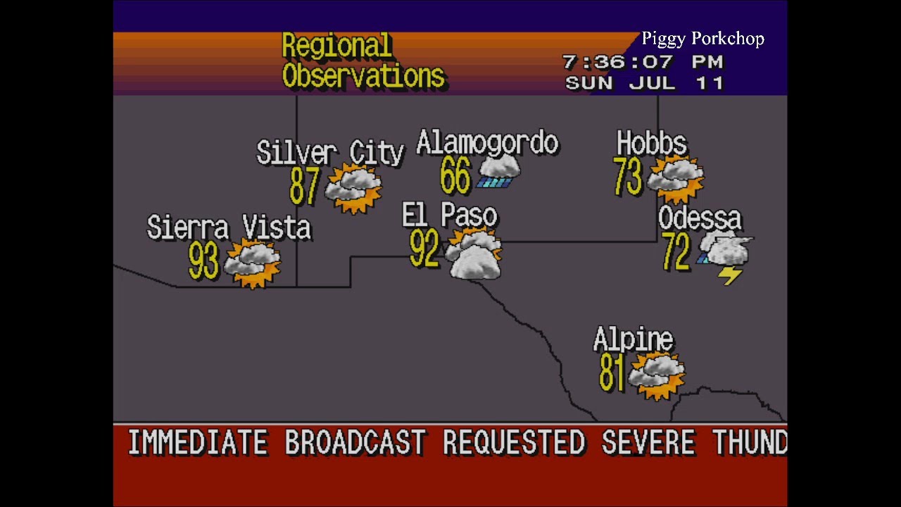 EAS PDS Severe Thunderstorm Warning and Dust Storm Downtown El Paso ...