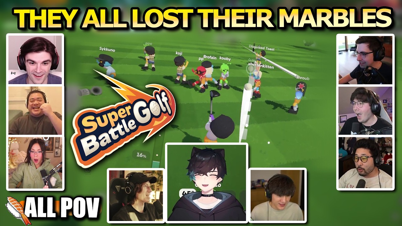 [ALL POV] This is not golf, only madness & revenge—Sykkuno & Friends | Super Battle Golf 2026