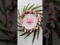Two Stunning Round Flower Decorations 🌿💗💛 | Sonajhuri Leaves Craft