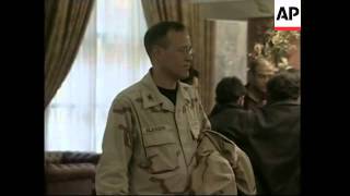 US plane arrives with aid, i/v with US commander