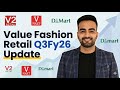 Q3Fy26 Update | V2 Retail 🔥🔥 | Style Bazaar | DMart | VMart |Sai Silks |Value Fashion Retailer Shine