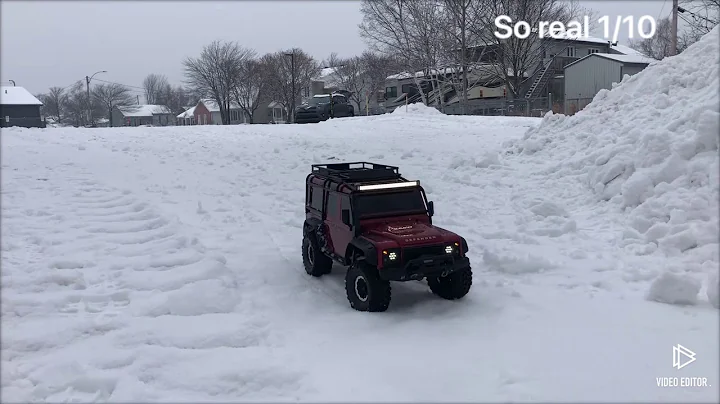 Traxxas trx4 defender crawler scale on snow