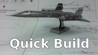 Maquette 3D Metal Earth SR-71 Blackbird - 10,1x5,2x3cm - Modèle Aviation à Assembler