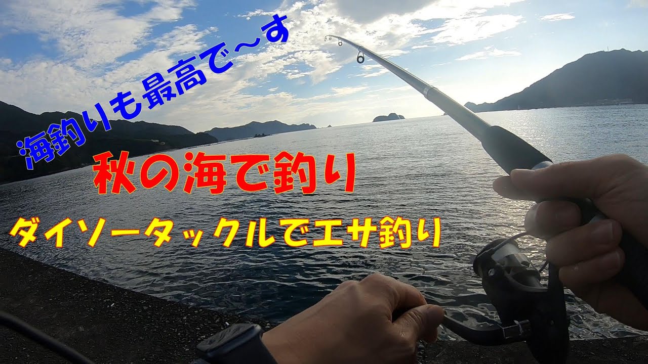 ダイソータックルで海釣り 秋の釣りは気持ちいい Youtube