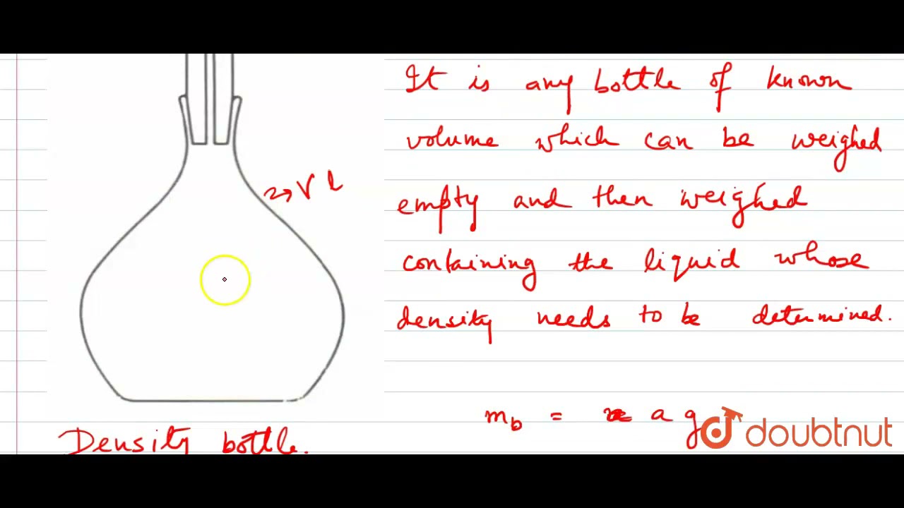 What is a density bottle? 8 MEASUREMENTS PHYSICS PEARSON IIT