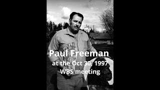 Paul Freeman Speaking at a Western Bigfoot Society Meeting (1997)