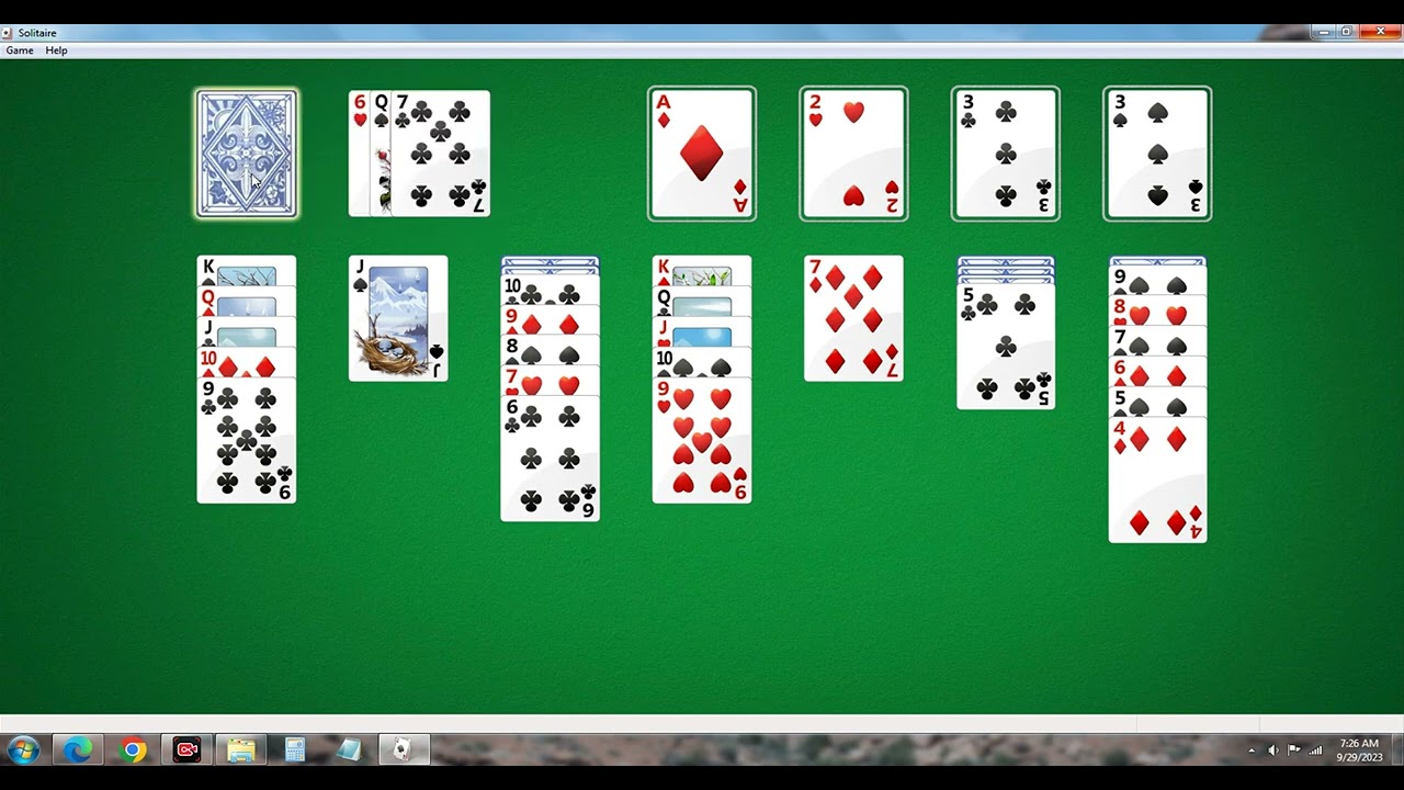 Solitaire (draw three) - no commentary