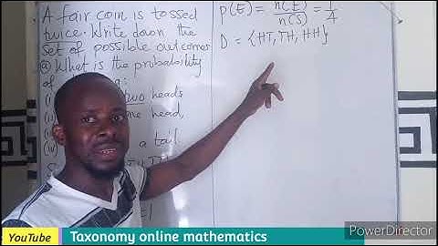 A fair coin is tossed twice what is the probability of obtaining exactly two heads