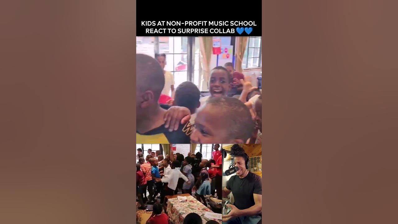 Kids at South African Non-Profit Music School Reaction to Surprise Collab 💙