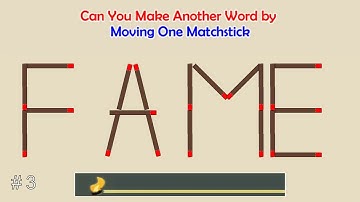 Can you make another word from the existing one? | 【Matchstick Word Puzzles 】| Brain Teaser