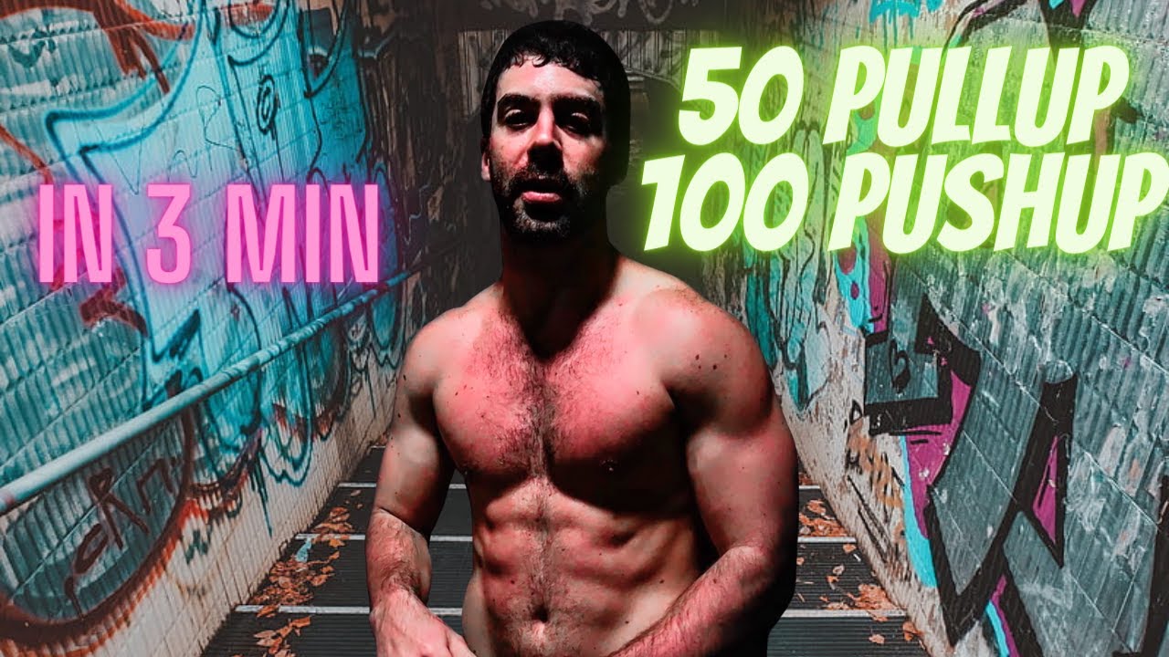 50 pull ups 100 Push ups in 3 min 5MD - YouTube
