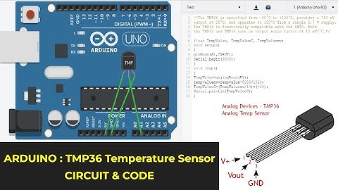 How to Interface Arduino with TMP36 Temperature Sensor | Project CIRCUIT & CODE | Tinkercad Tutorial