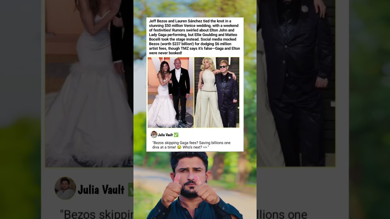 Bezos’ $50M Wedding Drama: Skipped Gaga & Elton?! 😱"