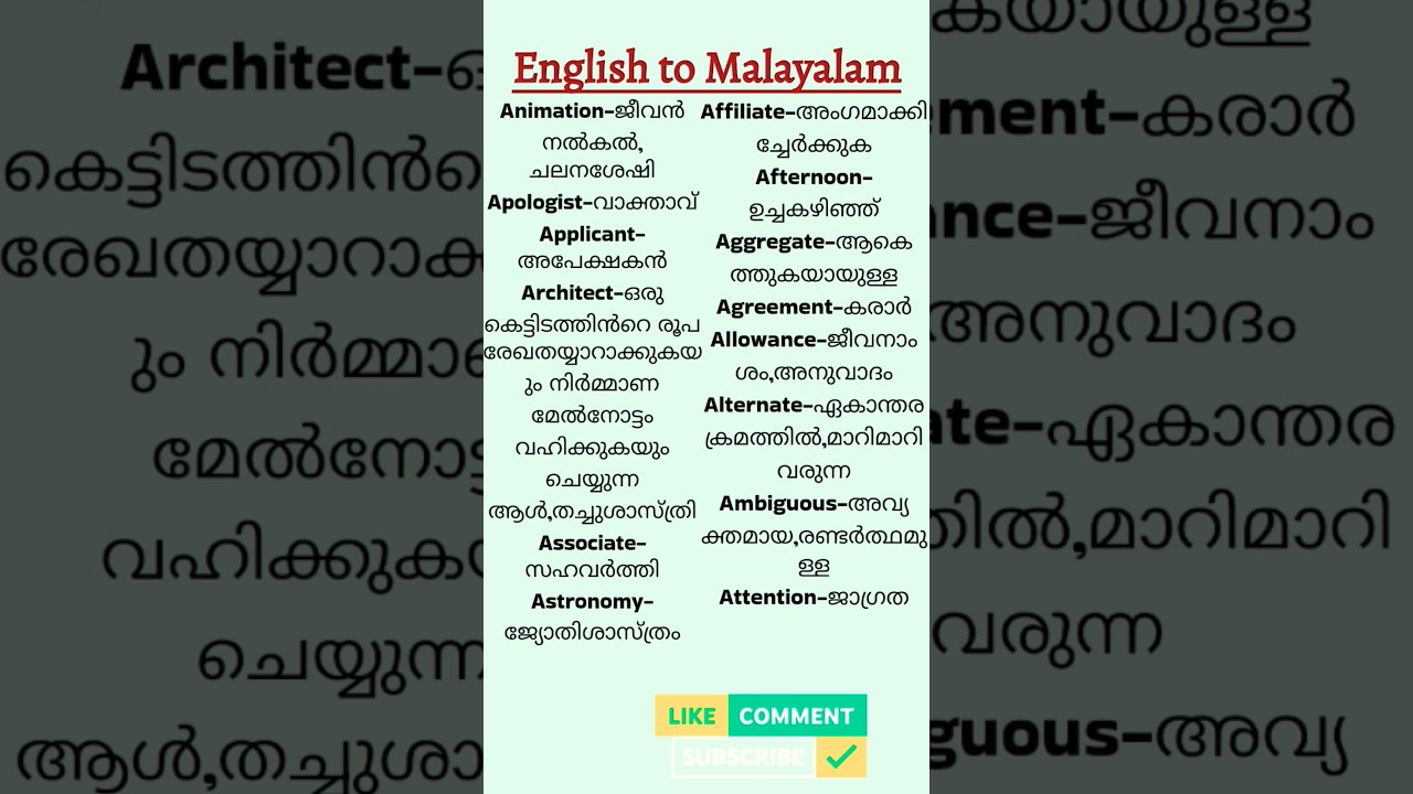 Daily Use Words - Improve your Vocabulary 