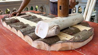 Woodworking Ideas Perfect For Woodworking Projects Easily From Dry Tree Stump - DIY Wooden Furniture
