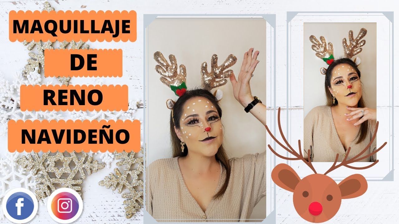 Maquillaje de Reno Navideño🦌|Christmas Makeup🎄 - YouTube