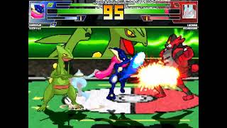 MUGEN battle #9234: Greninja & Sceptile vs Lucario & Incineroar