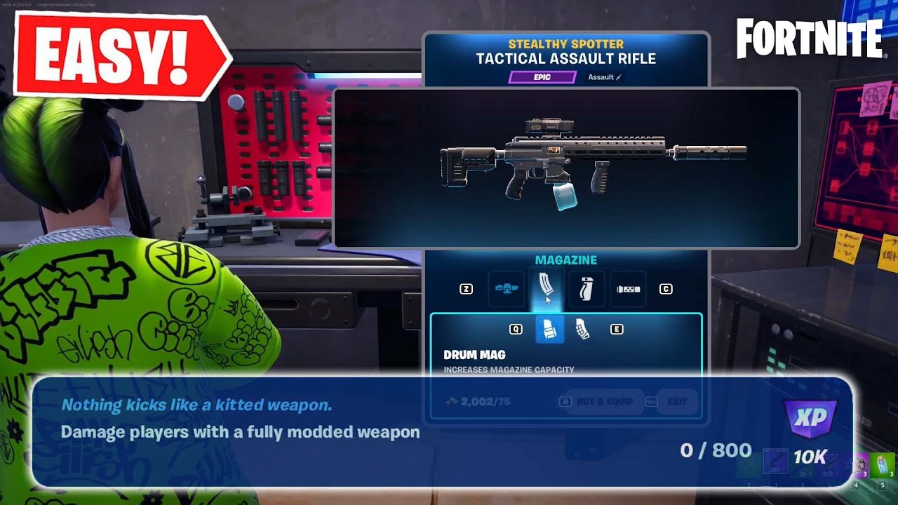 Damage Players With a Fully Modded Weapon (800) | Fortnite Week 8 Challenge