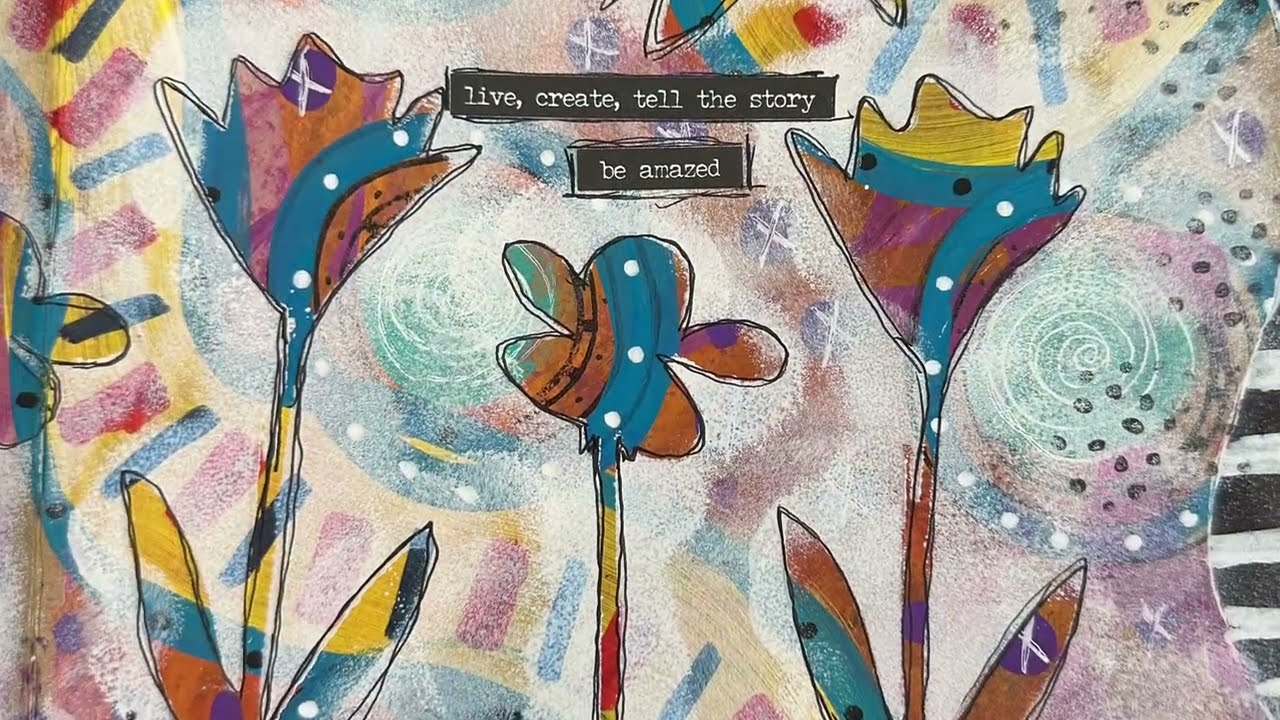 Abstract Play & Reductive Masking Art Journal Spread