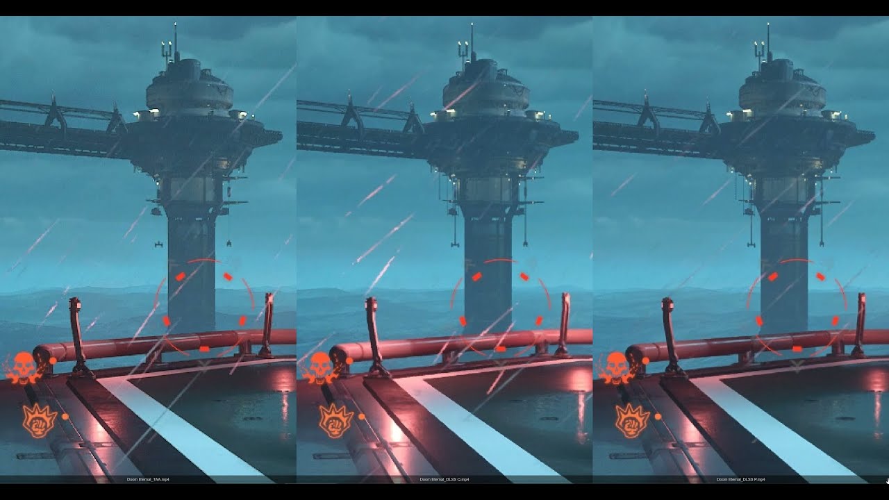 Doom Eternal (Still): TAA vs. DLSS Q vs. DLSS P