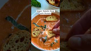 HOW TO MAKE CREAMY SOUP VEGAN WITH PROTEIN? Blend beans! Good for your ♥, gut, & health! Tomato