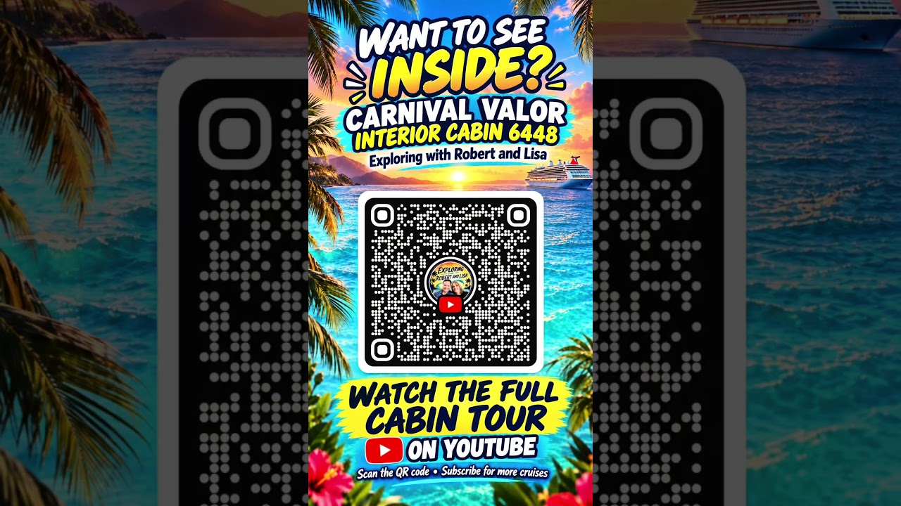 🚢 Would You Book This Cabin? 👀 Carnival Valor 6448—Full Tour on Our YouTube! #cruise