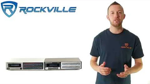 Rockville REQ42-B Black and REQ42-S Silver 19" Rack Mount 2 x 21 Band Equalizer w/Spectrum Analyzer