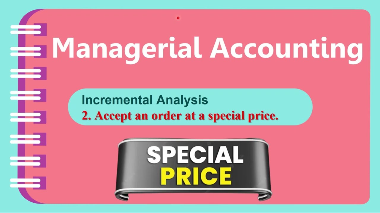 Managerial Accounting: Accept an order at a special price Decision.