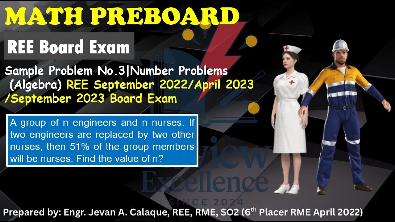 Math Preboard - Sample Problem No. 3 Number Problems (Algebra) - YouTube