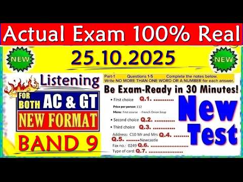 IELTS LISTENING PRACTICE TEST 2025 WITH ANSWERS | 25.10.2025