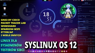 SysLinuxOS 12 dla sysadmina własny home lab nauka Cisco GNS3 Packet Tracer SparrowWifi analiza sieci