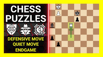 Chess Puzzles to Practice. Themes: Defensive move, Quiet move, Endgame. Learn Chess
