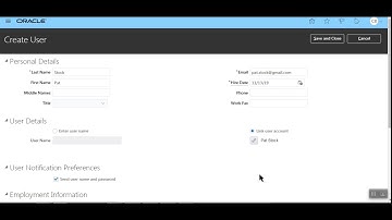 Create Application User in Oracle Fusion
