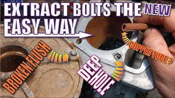 Extract Broken bolts from deep hole NEW easy WAY
