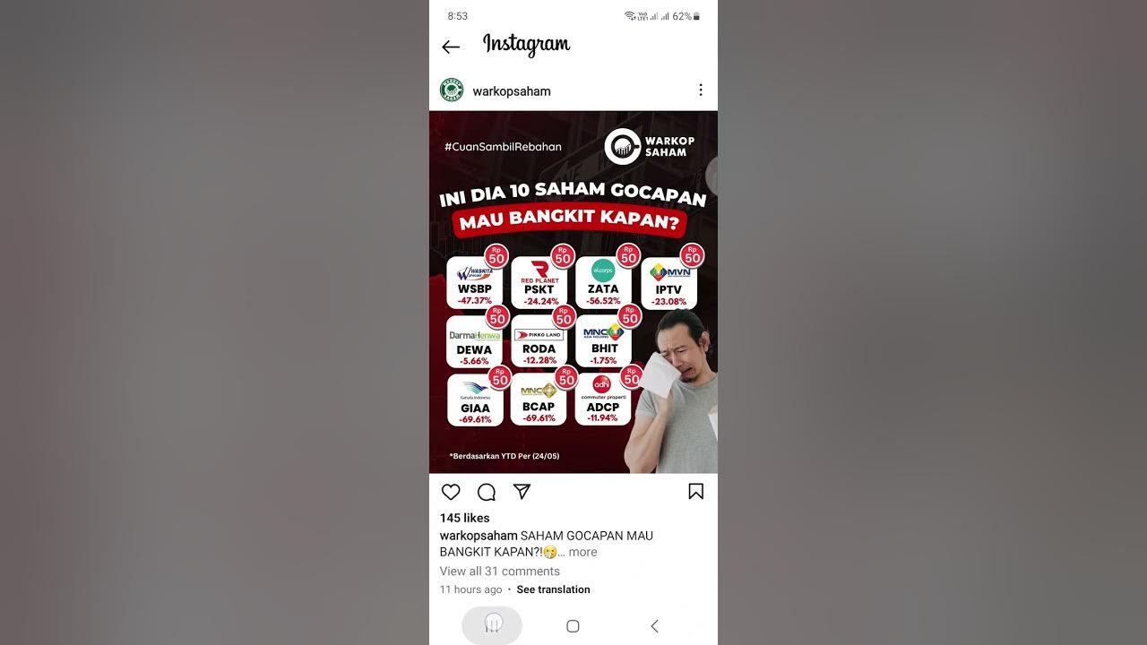 10 saham jatuh di gocap 2023, mau naik kapan? Berapa true value nya